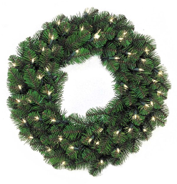 36in Pine Wreath WW LED